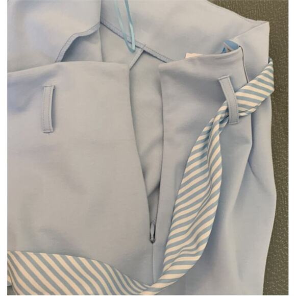 J. McLaughlin Jodie Pants Women's Size Large Light Ice Blue Structured Stretch - Picture 6 of 6